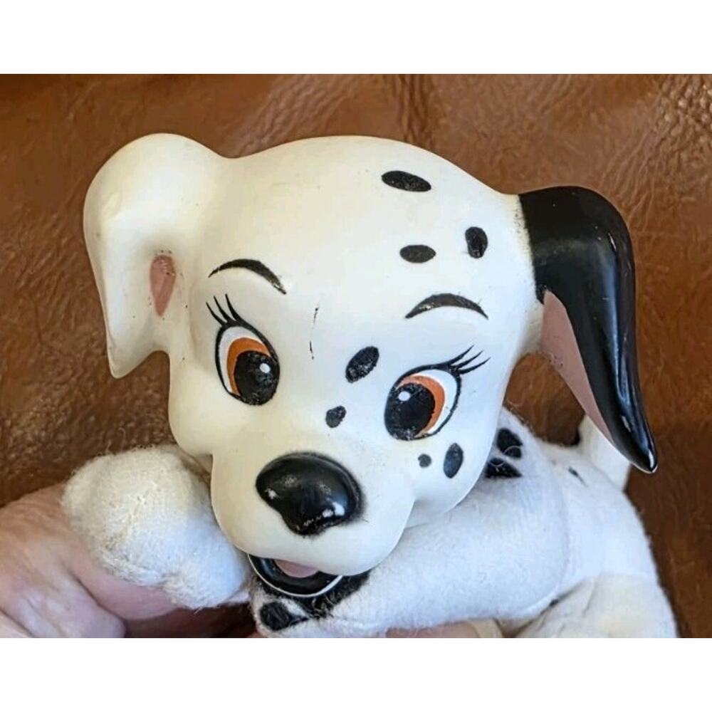 Arcotoys 4.5 Inch Disney Hard Plastic Head Dalmatian Puppy Dog Stuffed Plush Toy